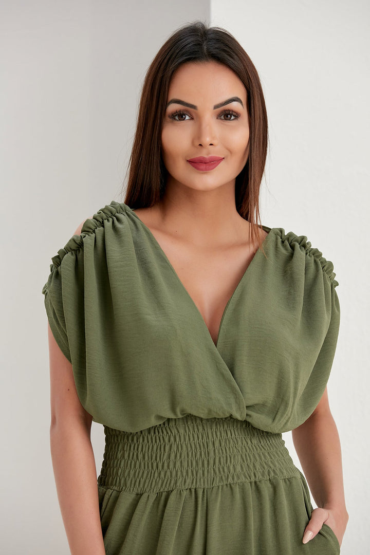 Lila Jumpsuit in Khaki - jqwholesale.com