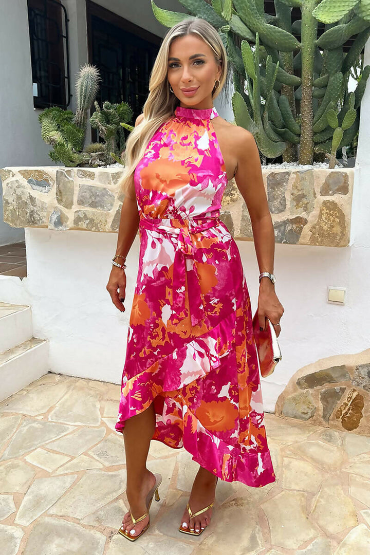 1731945541_Pink-And-Peach-Abstract-Printed-Halterneck-Tie-Waist-Dipped-Hem-Midi-Dress-1_ce5c49da-2356-458f-962f-d6ae708e7a39_800x