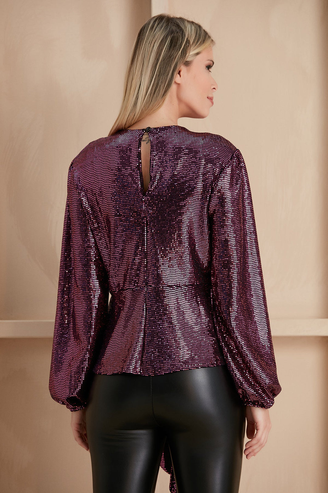 Jessica Sequin Wrap Top - jqwholesale.com