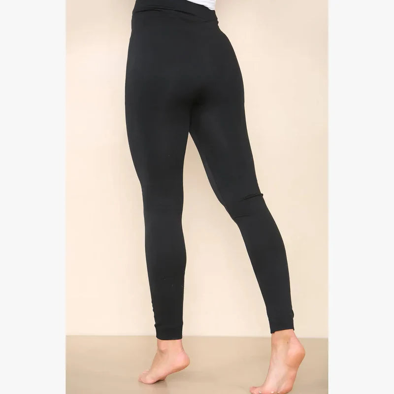 (6P.PACK) Plus Sized Fleece Lined Leggings