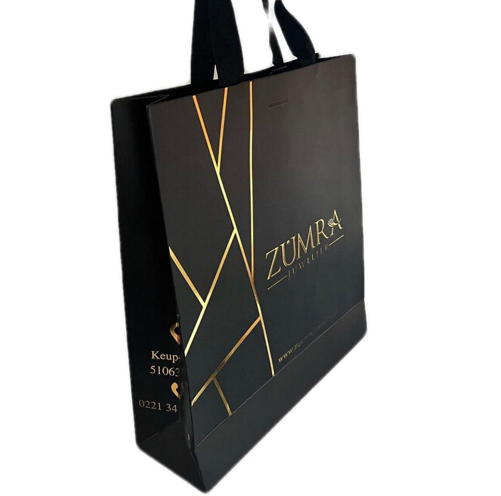 LUXURY KRAFT PAPER JEWELLERY CARRIER BAGS 17 cm - 25 cm - 8 cm (inc VAT) - jqwholesale.com