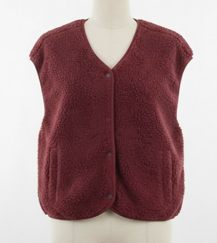 (2P.PACK) Sleeveless Vest - Burgundy - jqwholesale.com