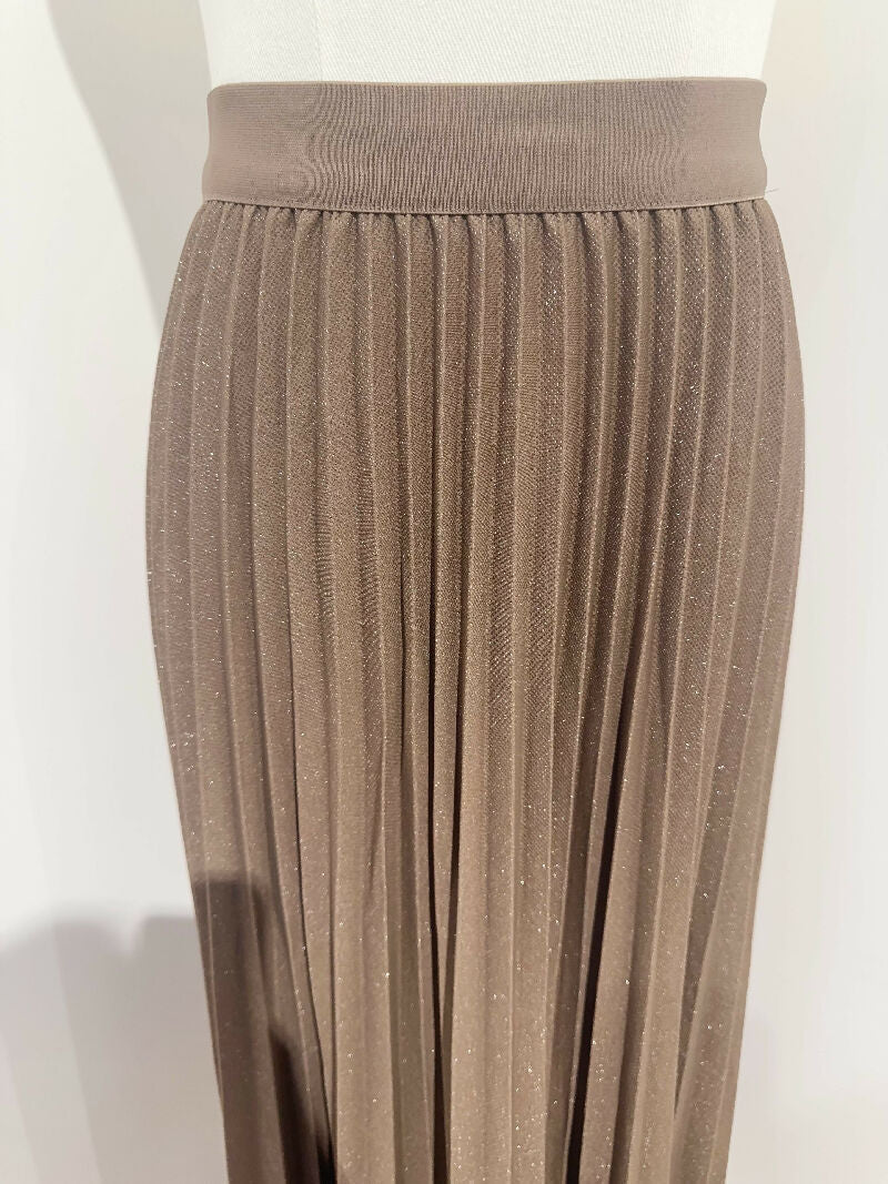 Long reversible tulle skirt - Taupe