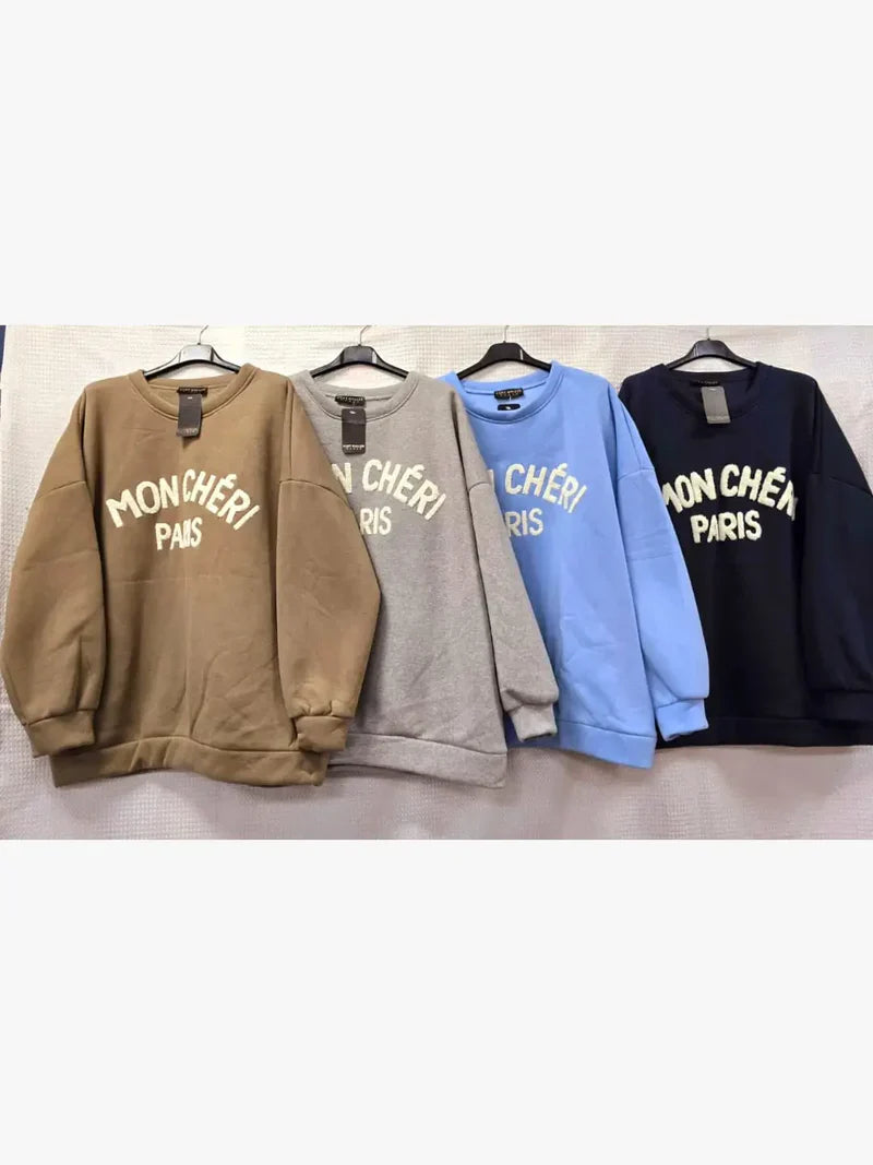 Mon Cheri Paris Cotton Sweat Top - jqwholesale.com