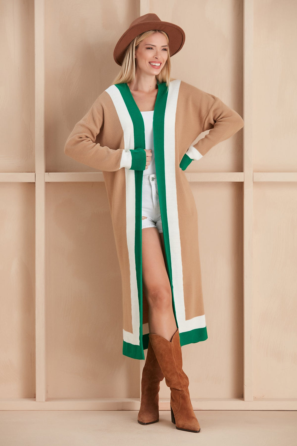Longline ColourBlock Cardigan - jqwholesale.com
