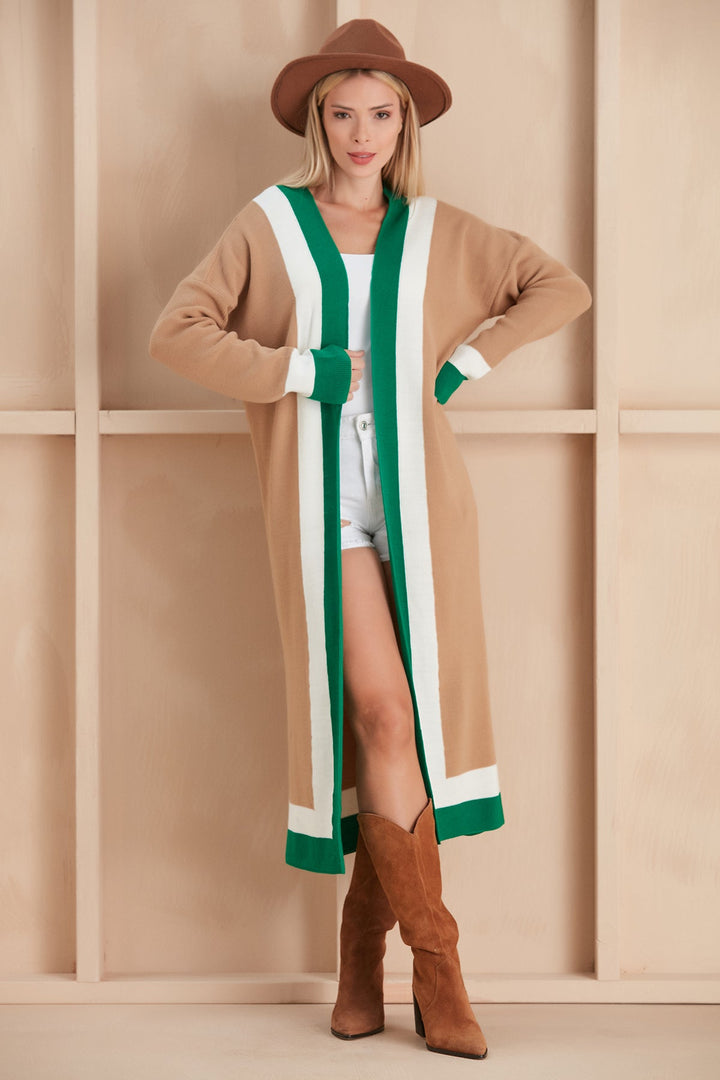 Longline ColourBlock Cardigan - jqwholesale.com