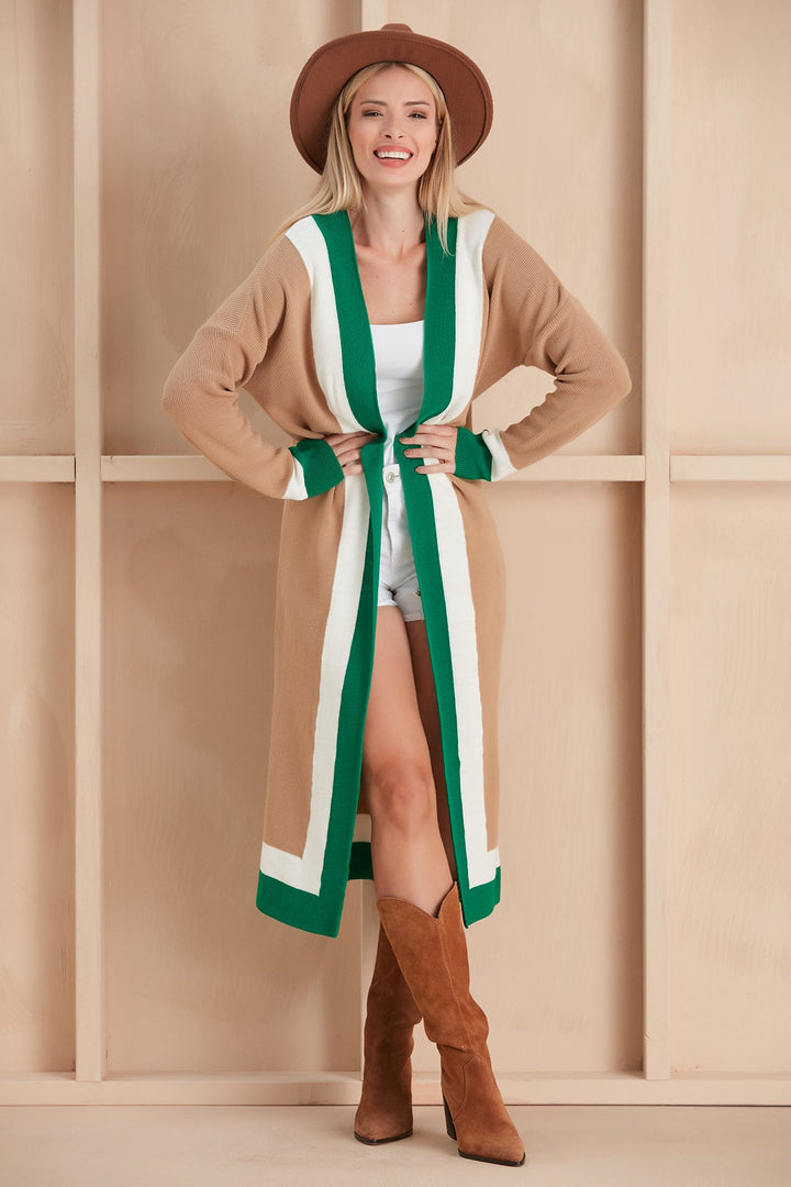 Longline ColourBlock Cardigan - jqwholesale.com