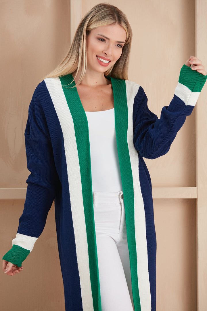 Longline ColourBlock Cardigan - jqwholesale.com
