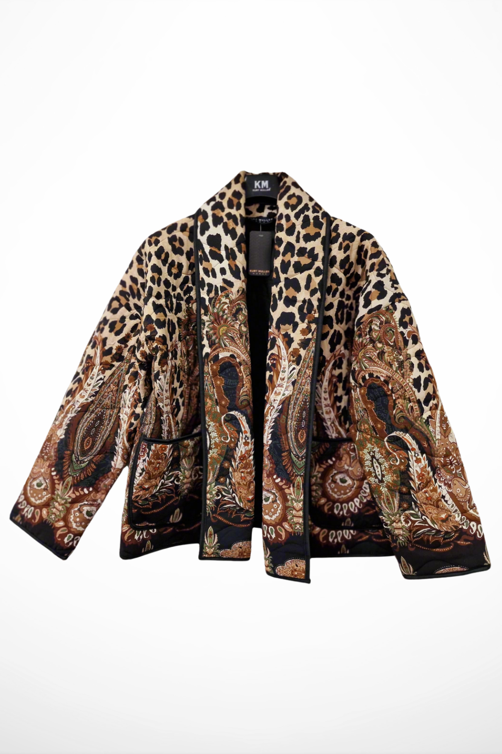 Leopard Baroque Quilted Design Jacket - jqwholesale.com
