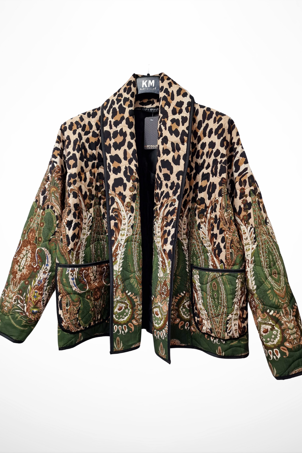Leopard Baroque Quilted Design Jacket - jqwholesale.com