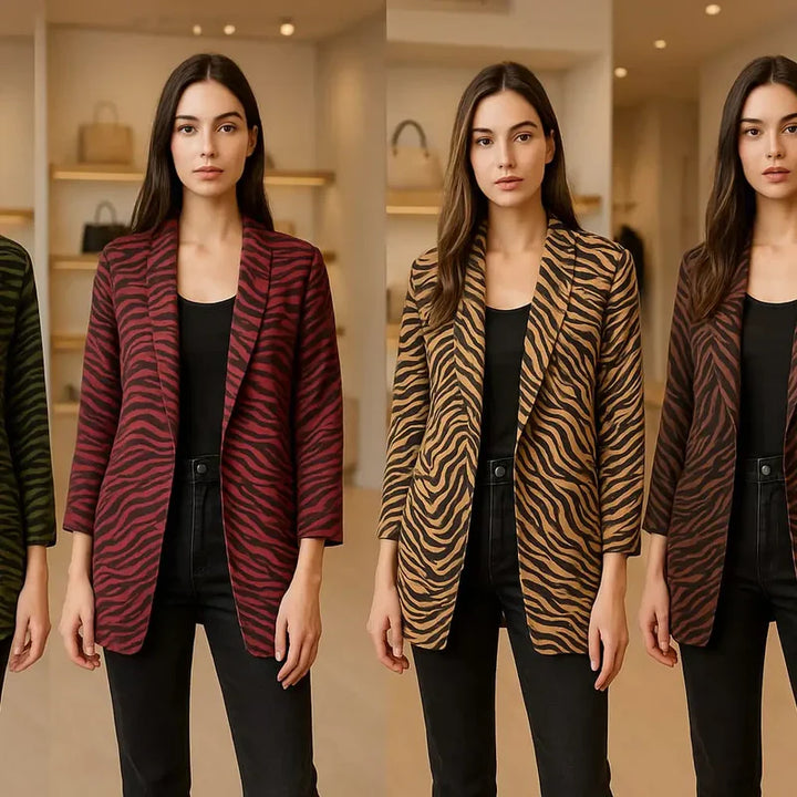Zuri Zebra Soft Suedette Coat