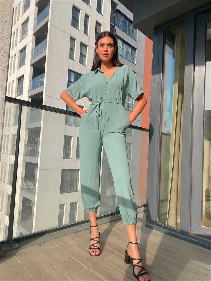 Wrap Jumpsuit with Pockets - jqwholesale.com