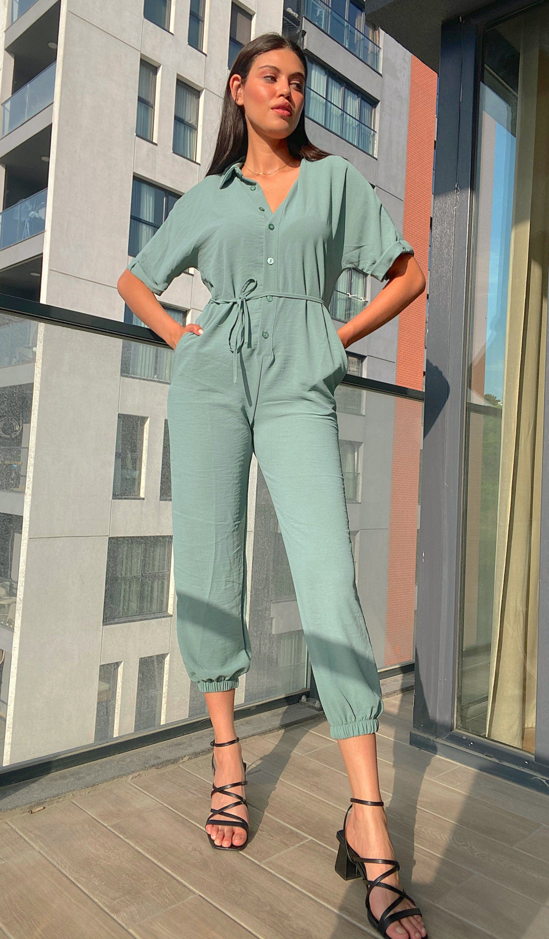 Wrap Jumpsuit with Pockets - jqwholesale.com