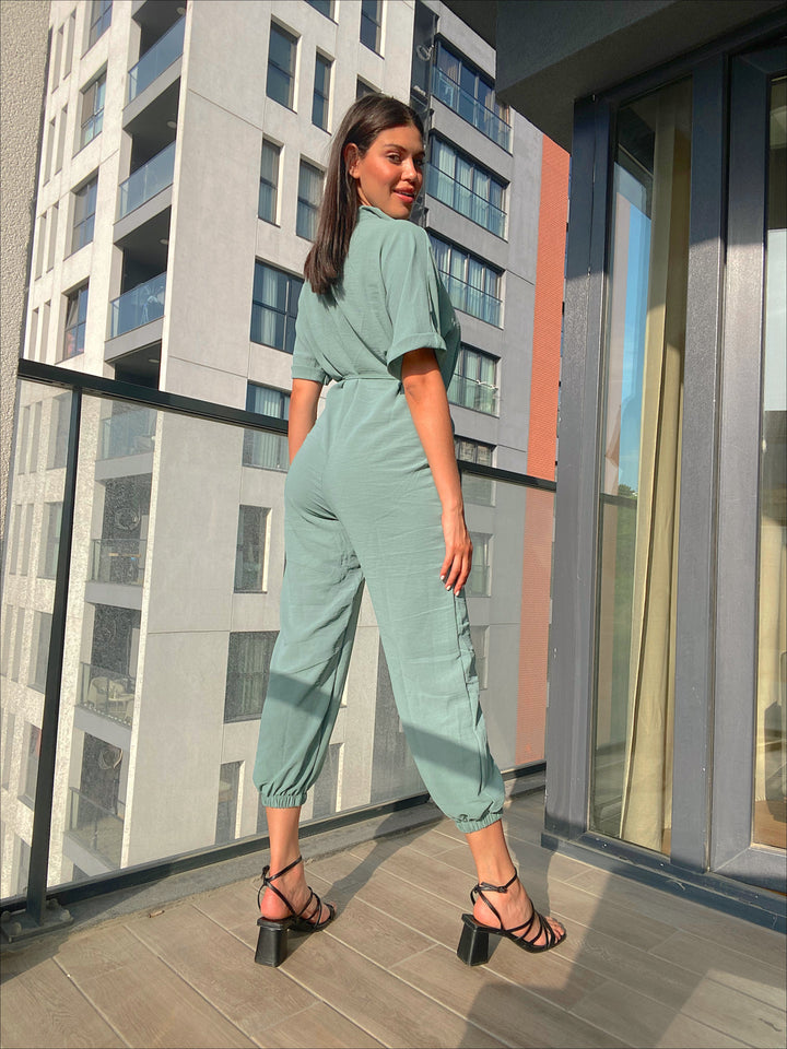 Wrap Jumpsuit with Pockets - jqwholesale.com