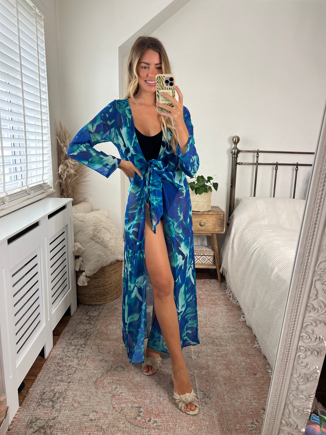 Summer Maxi Tunic / Kaftan with Tie - jqwholesale.com