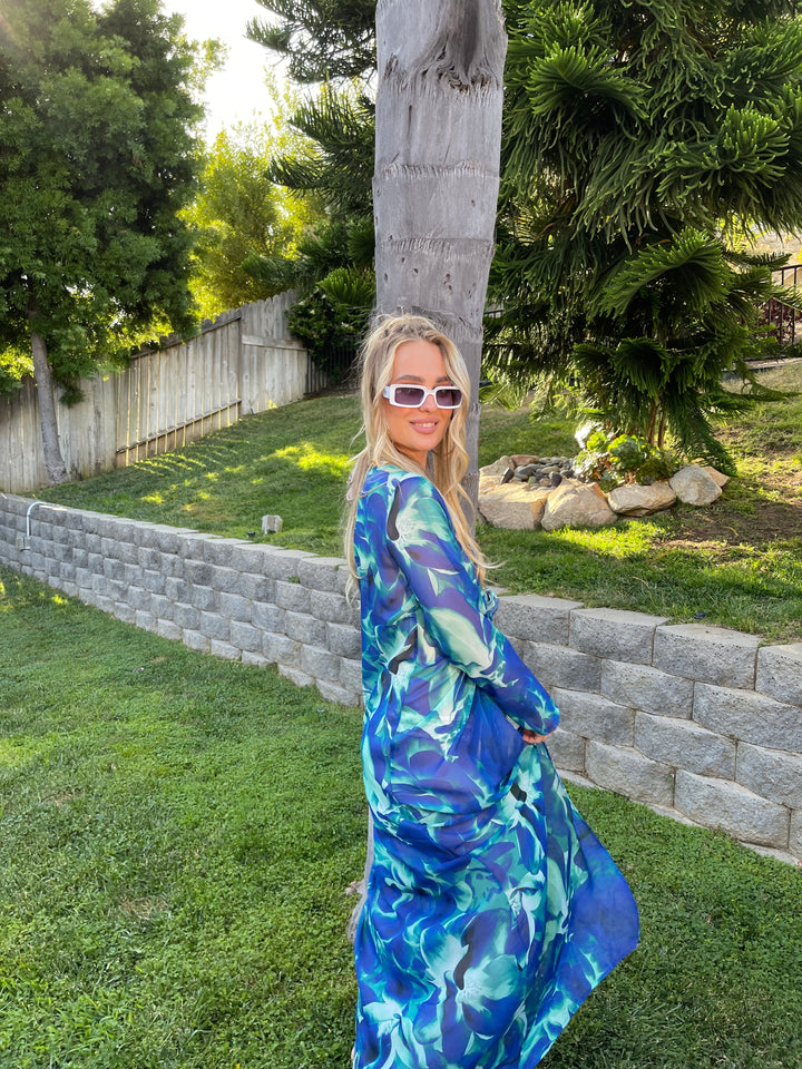 Summer Maxi Tunic / Kaftan with Tie - jqwholesale.com