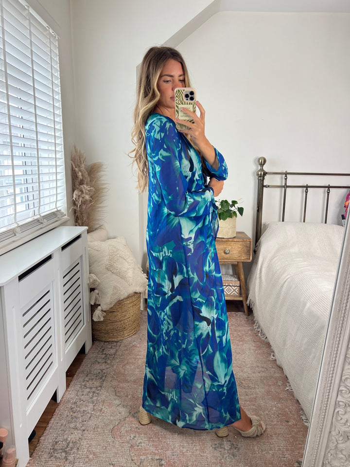Summer Maxi Tunic / Kaftan with Tie - jqwholesale.com