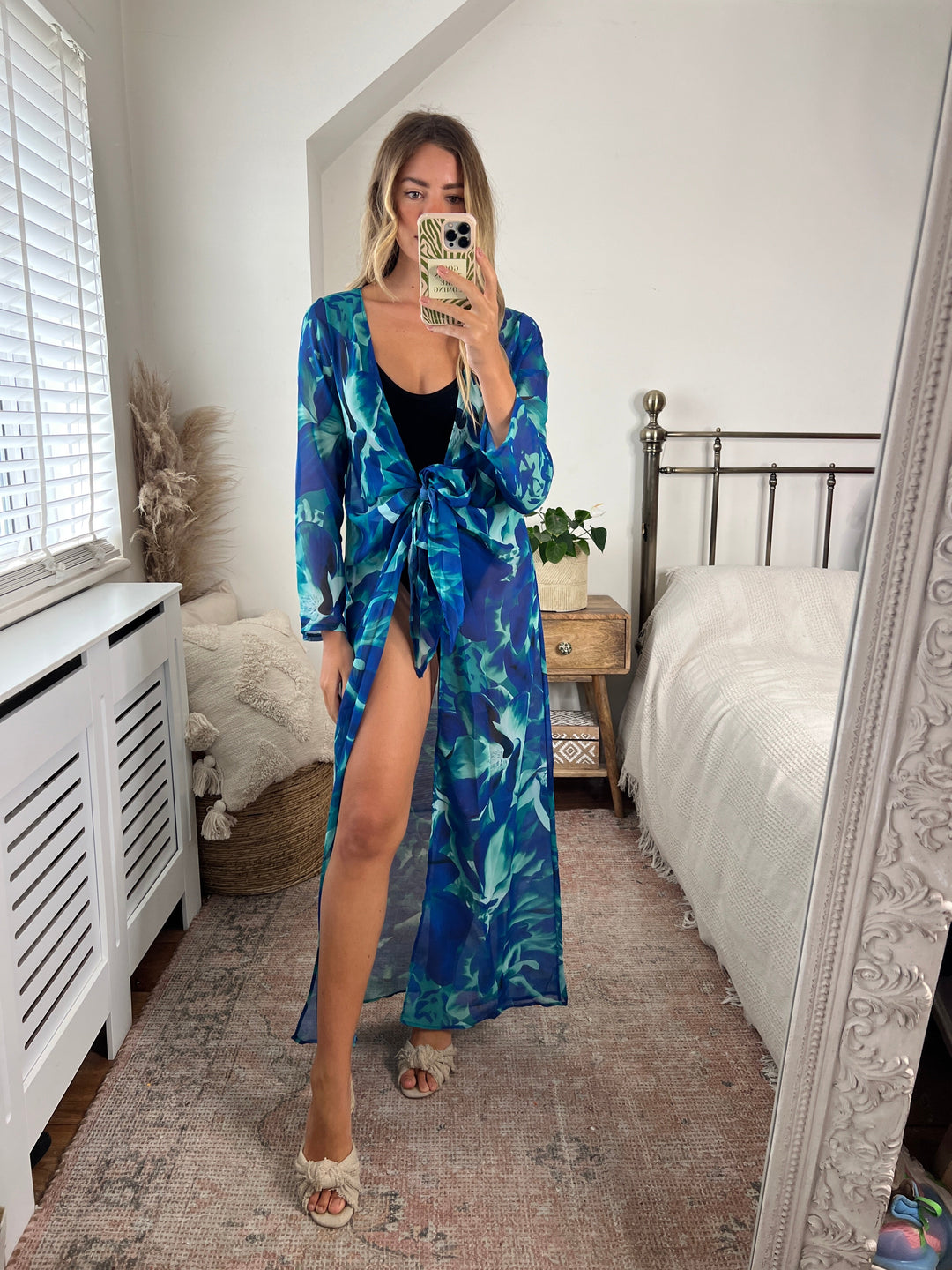 Summer Maxi Tunic / Kaftan with Tie - jqwholesale.com
