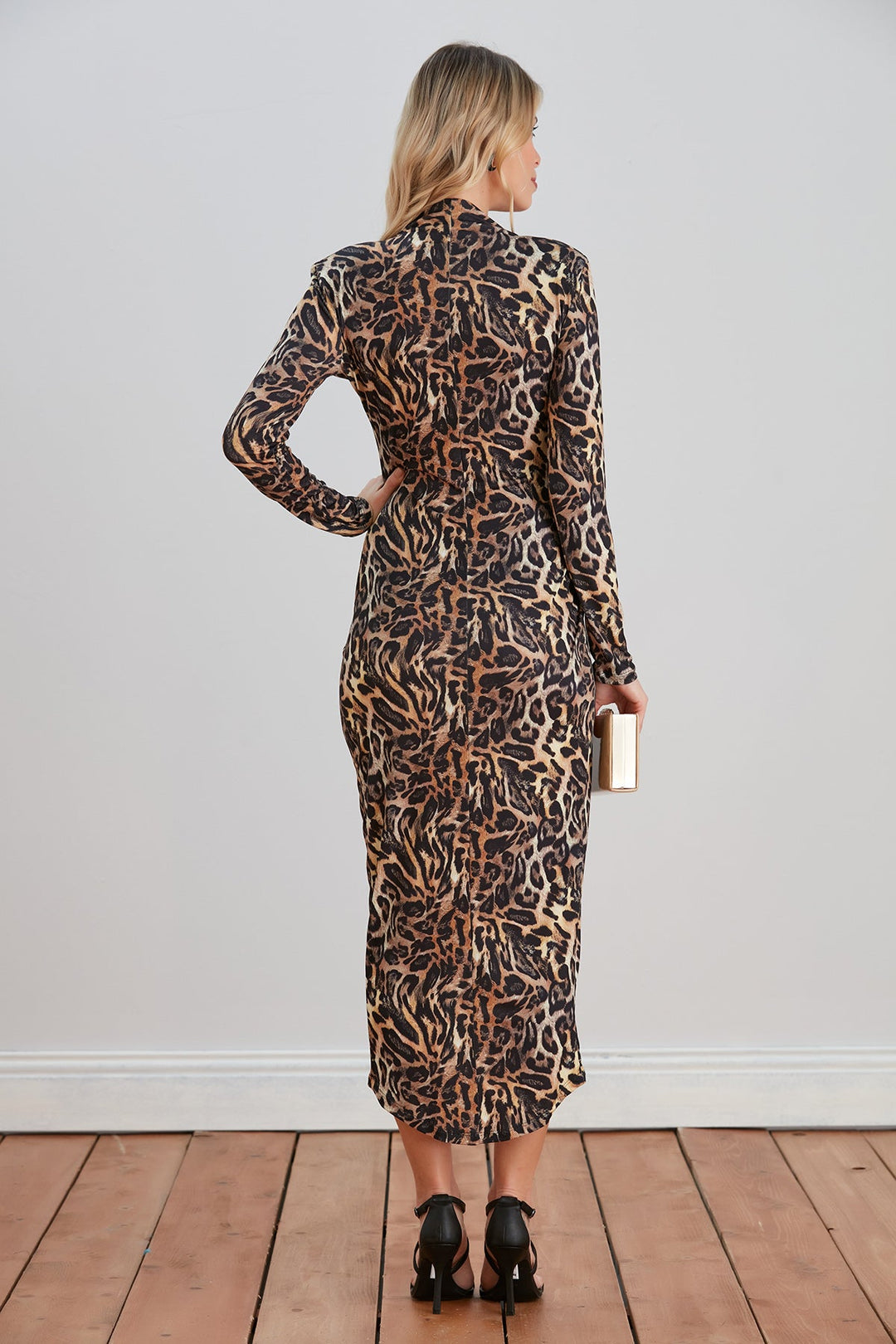 Forever Wrap Midi dress with front Slit - jqwholesale.com