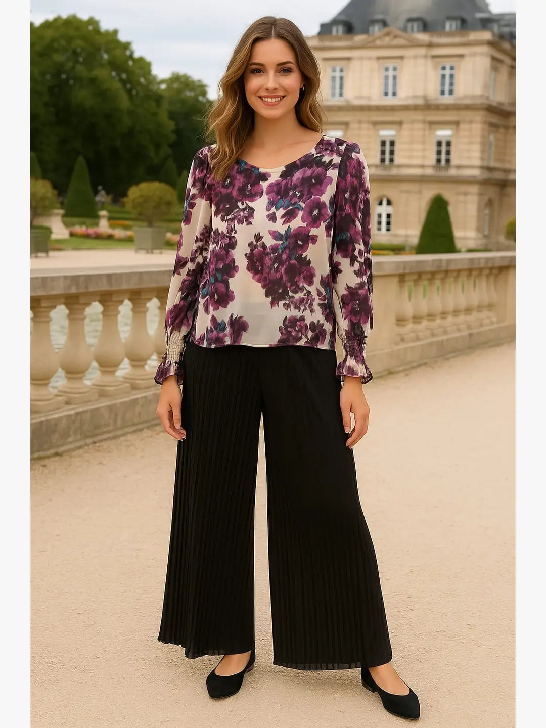 Premium Italian Plisse Wide Leg Palazzo Trousers (2P.PACK) - jqwholesale.com