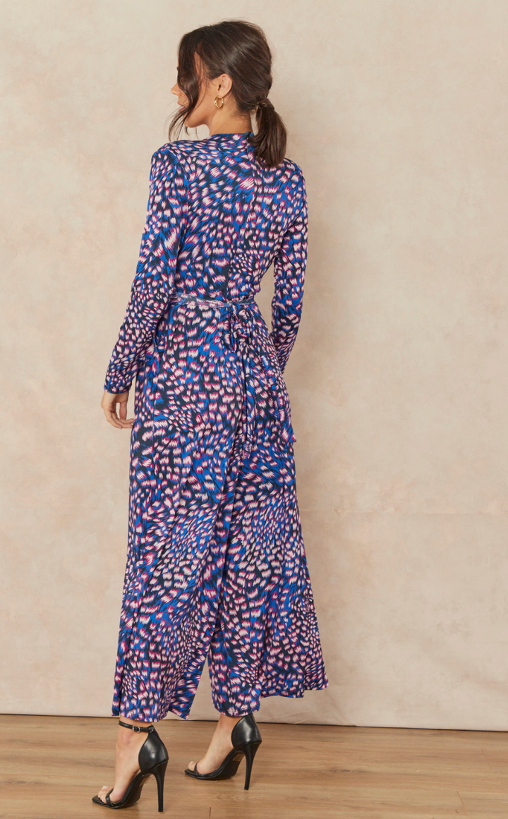 Wrap Culotte Jumpsuit in Print - jqwholesale.com