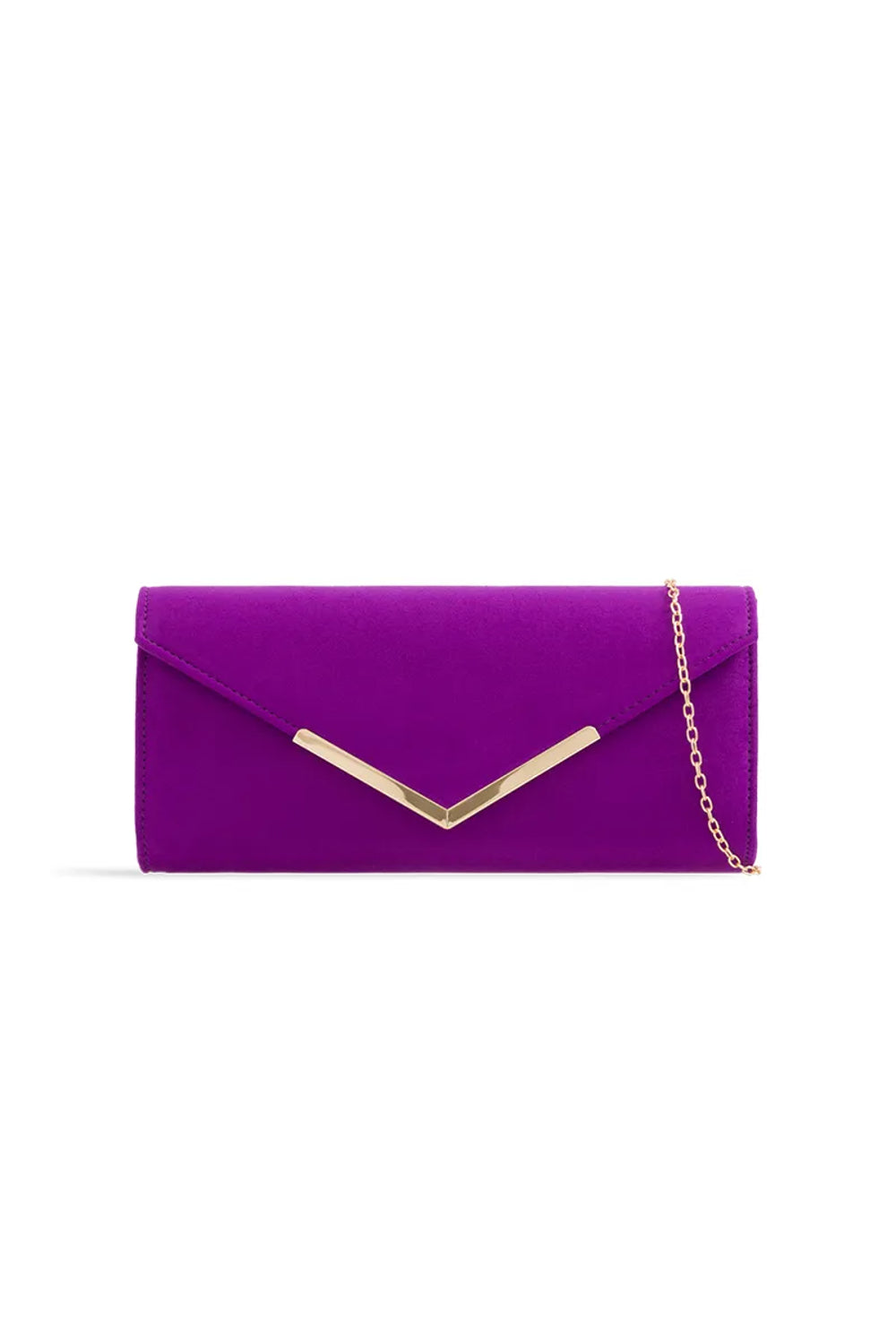 Purple Suede Envelope Clutch Bag - jqwholesale.com