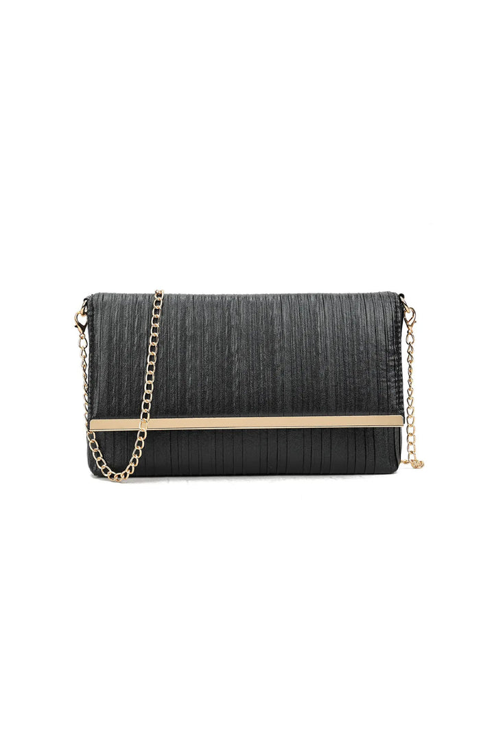 Black Pleated Clutch Bag - jqwholesale.com