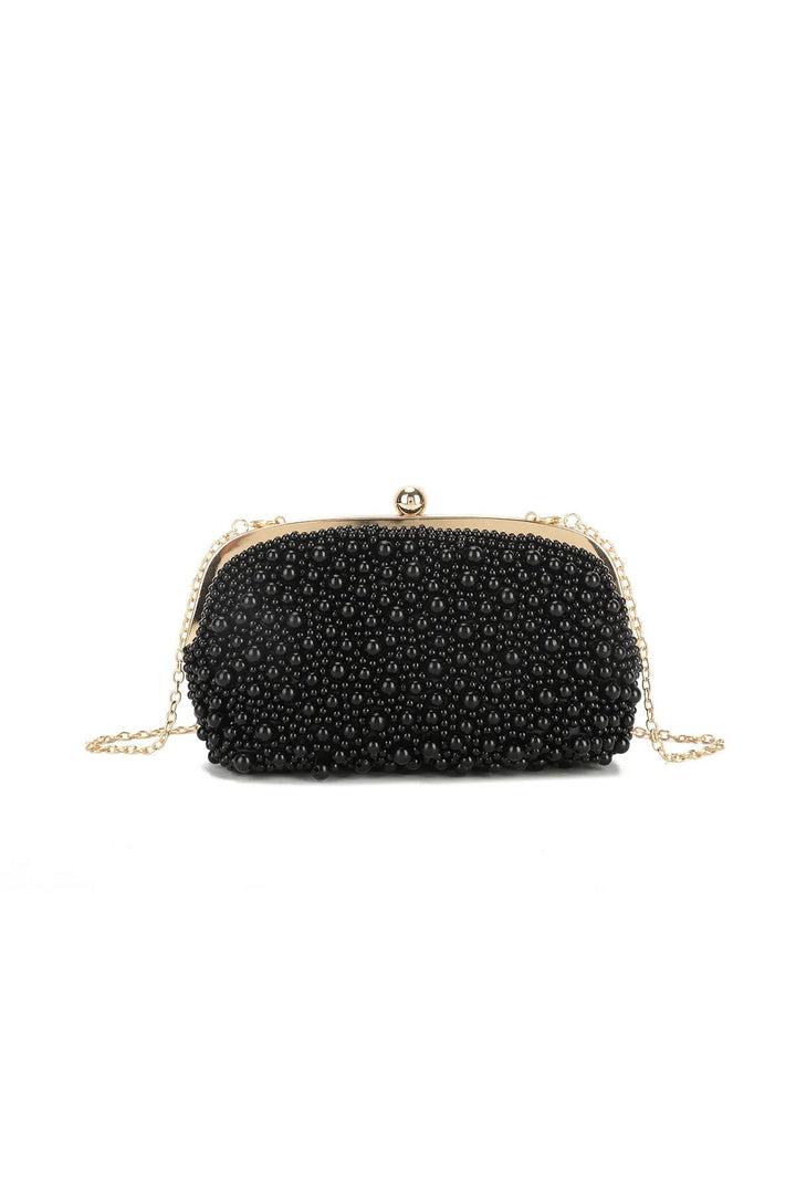 Black Pearl Clutch Bag - jqwholesale.com