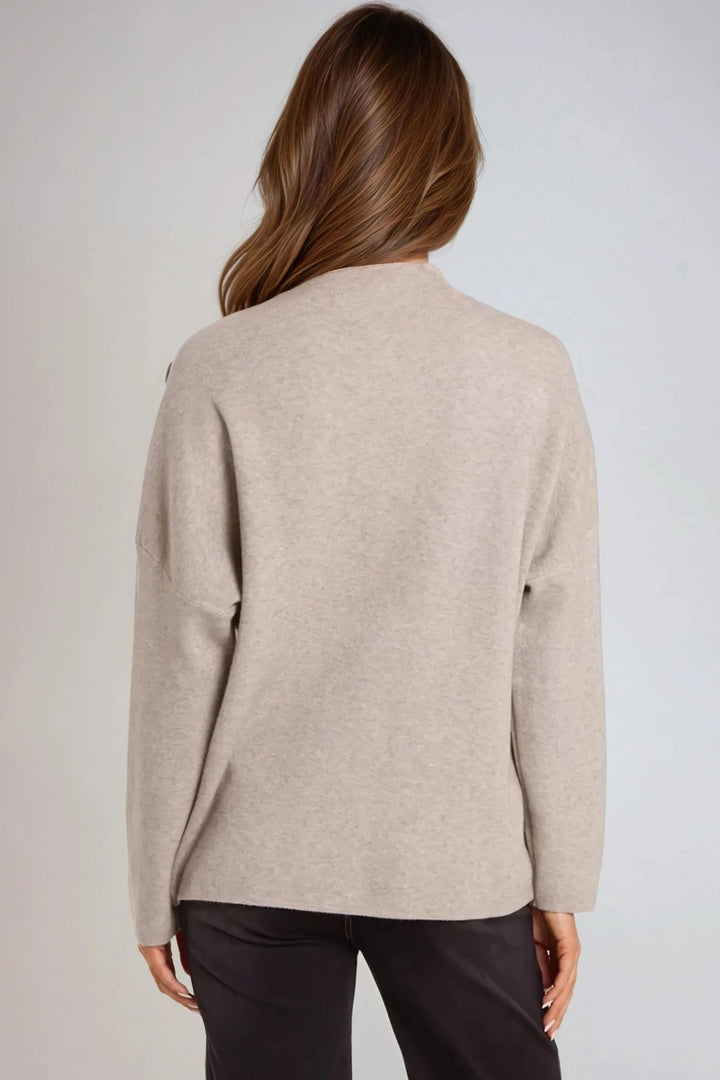 Mocha High Neck Jumper - jqwholesale.com