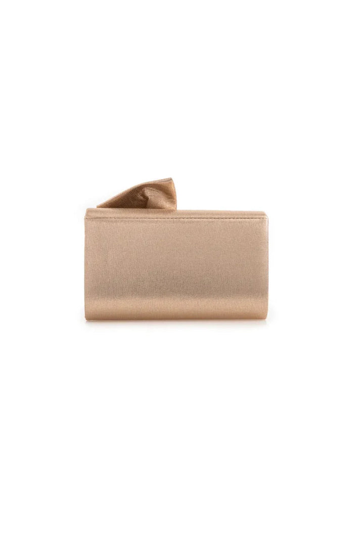 Gold Evening Clutch Bag With Bow Detail - jqwholesale.com