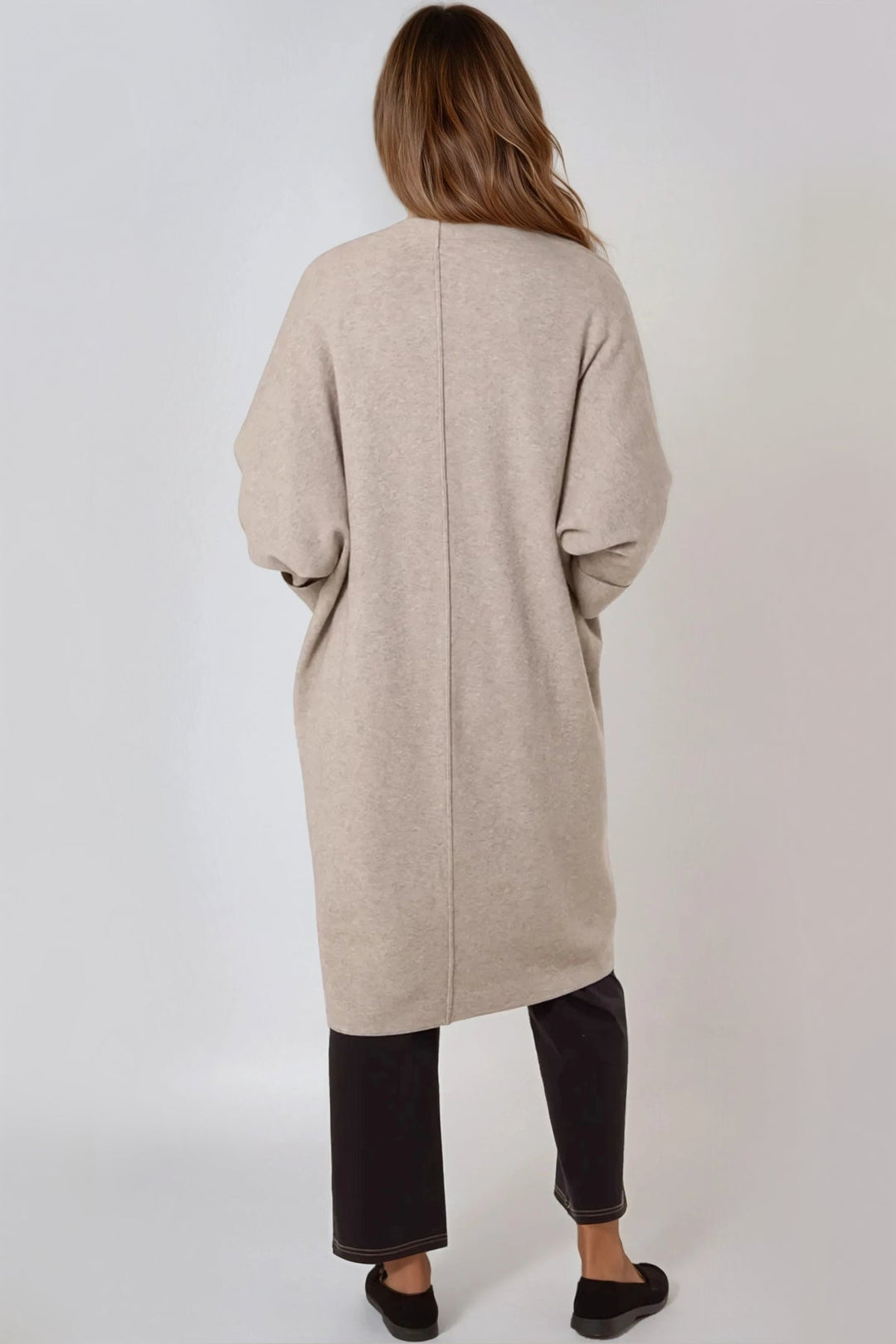 Mocha Longline Cardigan With Pockets