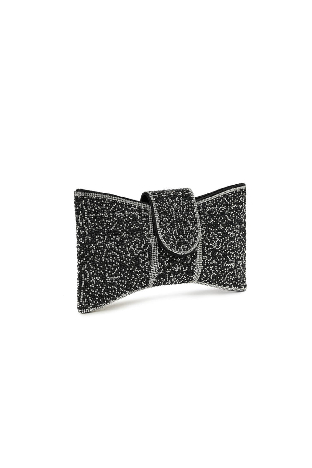 Black Pearl Bow Clutch Bag - jqwholesale.com