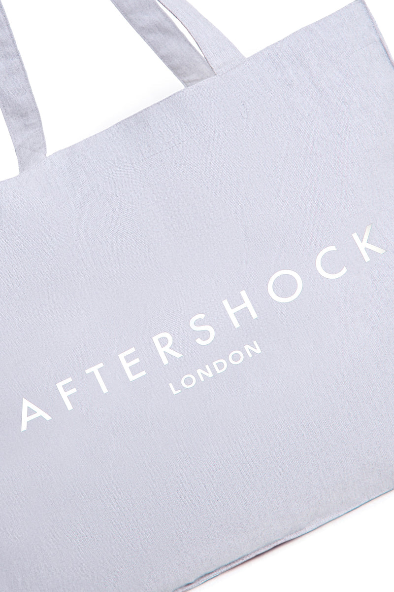 Silver Grey Logo Canvas Tote Bag - jqwholesale.com
