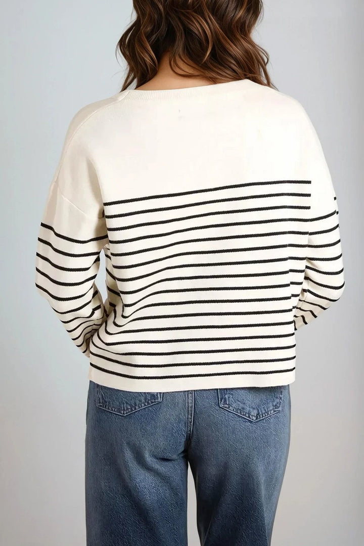 Stone 'Amour' Stripe Jumper - jqwholesale.com