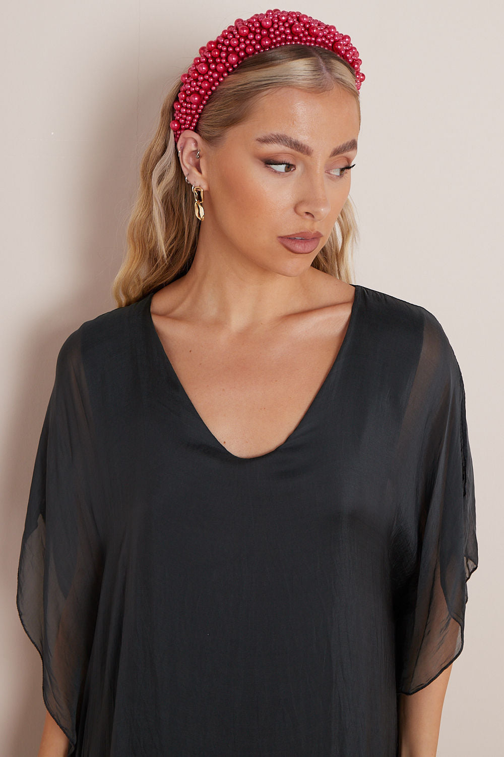 Red Pearl Chunky Headband