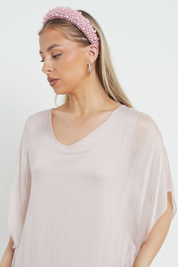 Baby Pink Pearl Chunky Headband