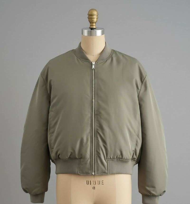 (3P.PACK) Short Beige Bomber- Khaki - jqwholesale.com