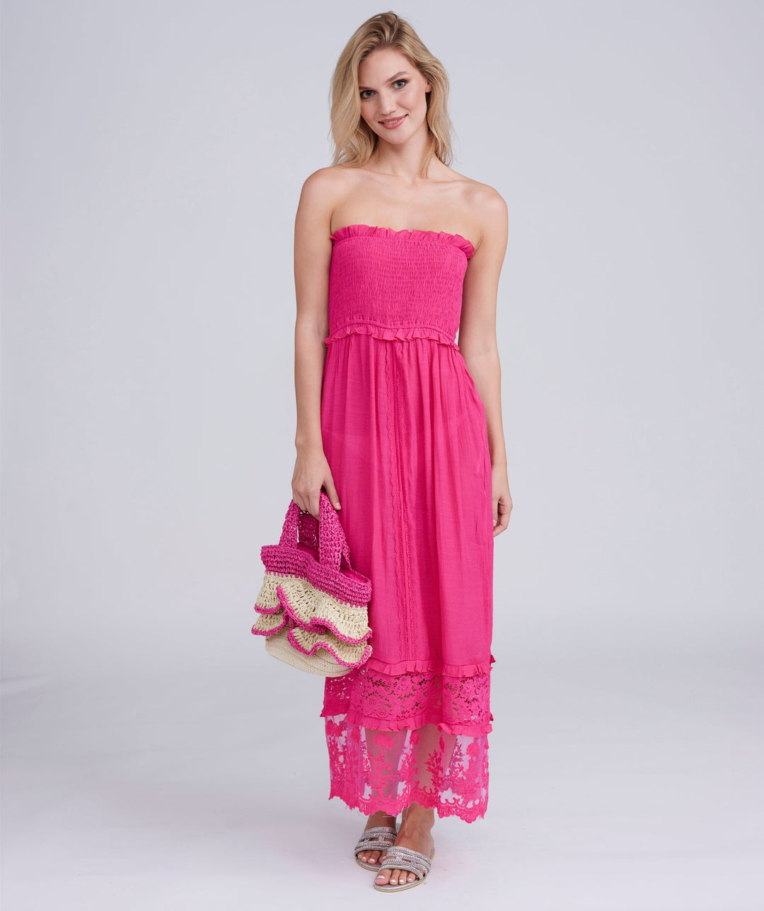 Cadiz Dress - Hot Pink - jqwholesale.com