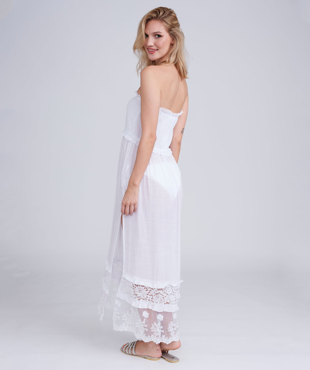 Cadiz Dress - White - jqwholesale.com