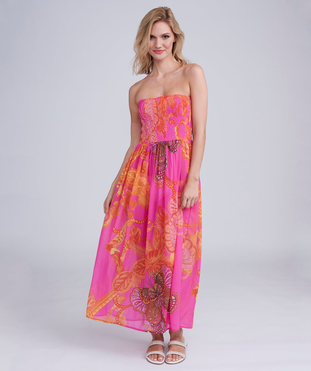 Carriba Maxi Dress - Pink - jqwholesale.com
