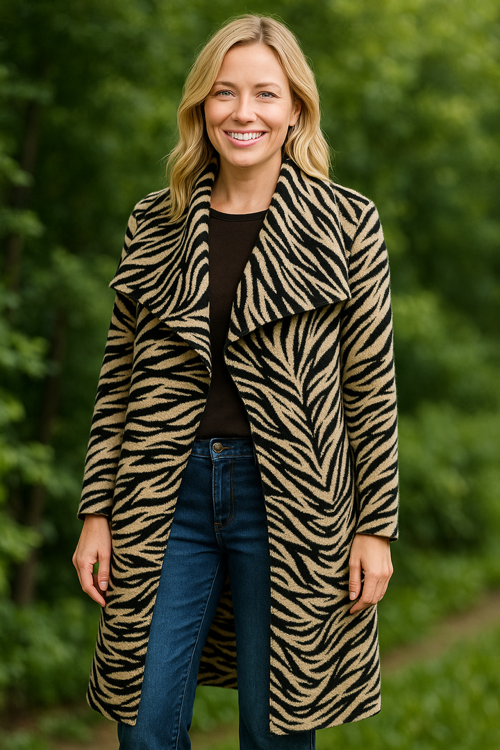 Zebra Waterfall Coatigan (2p.pack) - jqwholesale.com