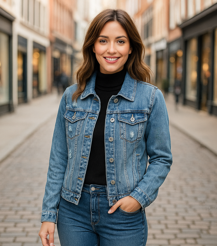 Vintage Wash Rip Stitch Stretch Denim Jacket (5P.Pack) - jqwholesale.com