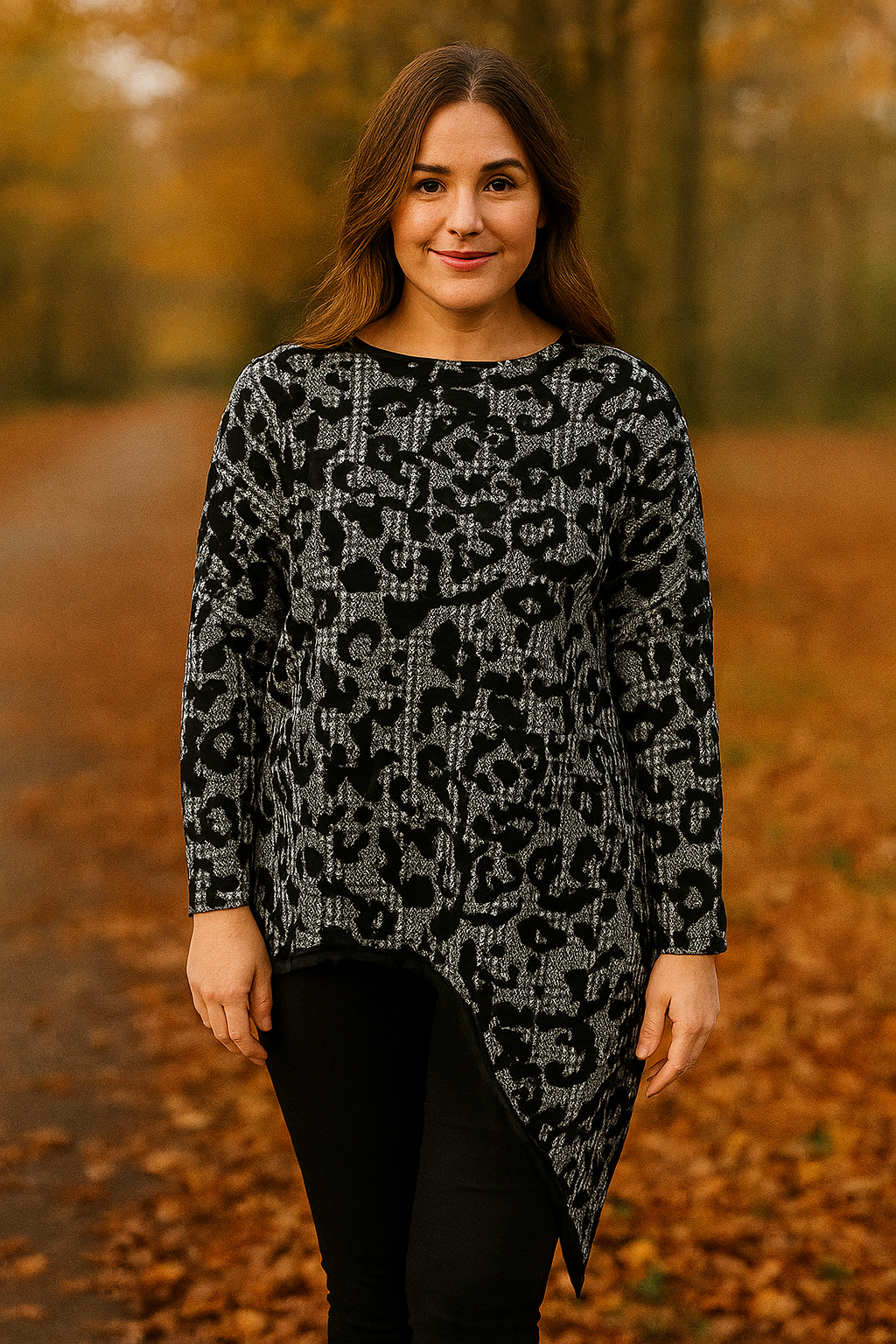 Asymmetric Lace Hem Textured Top - jqwholesale.com