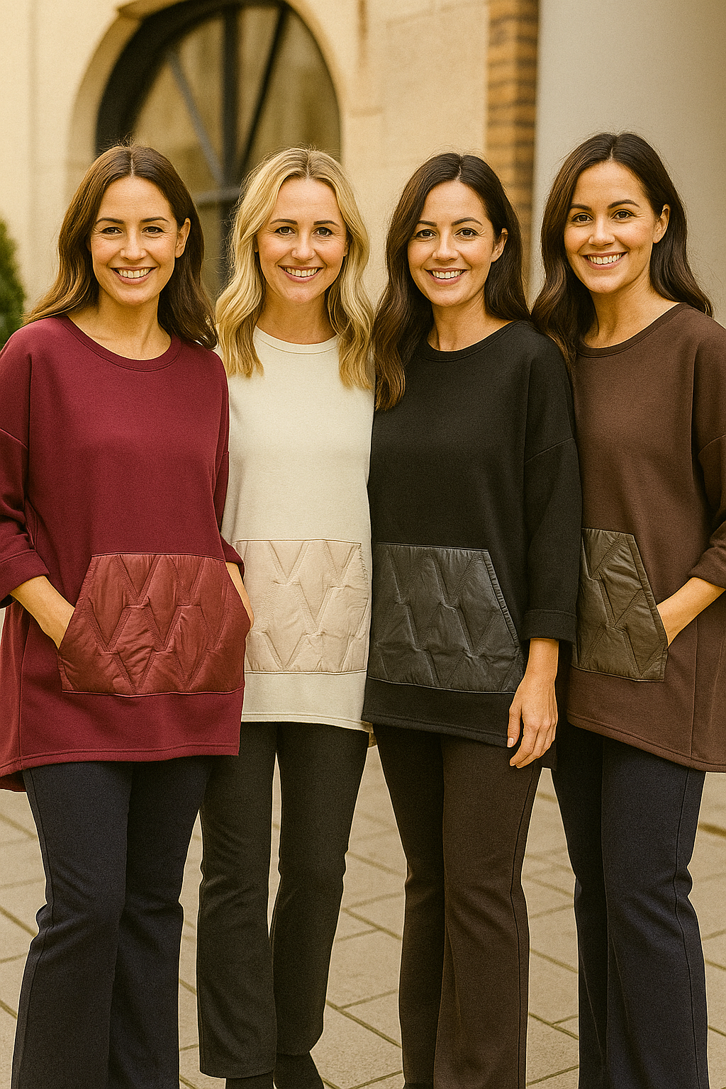 Nylon Patch Pocket Scuba Stretch Sweatshirt - jqwholesale.com