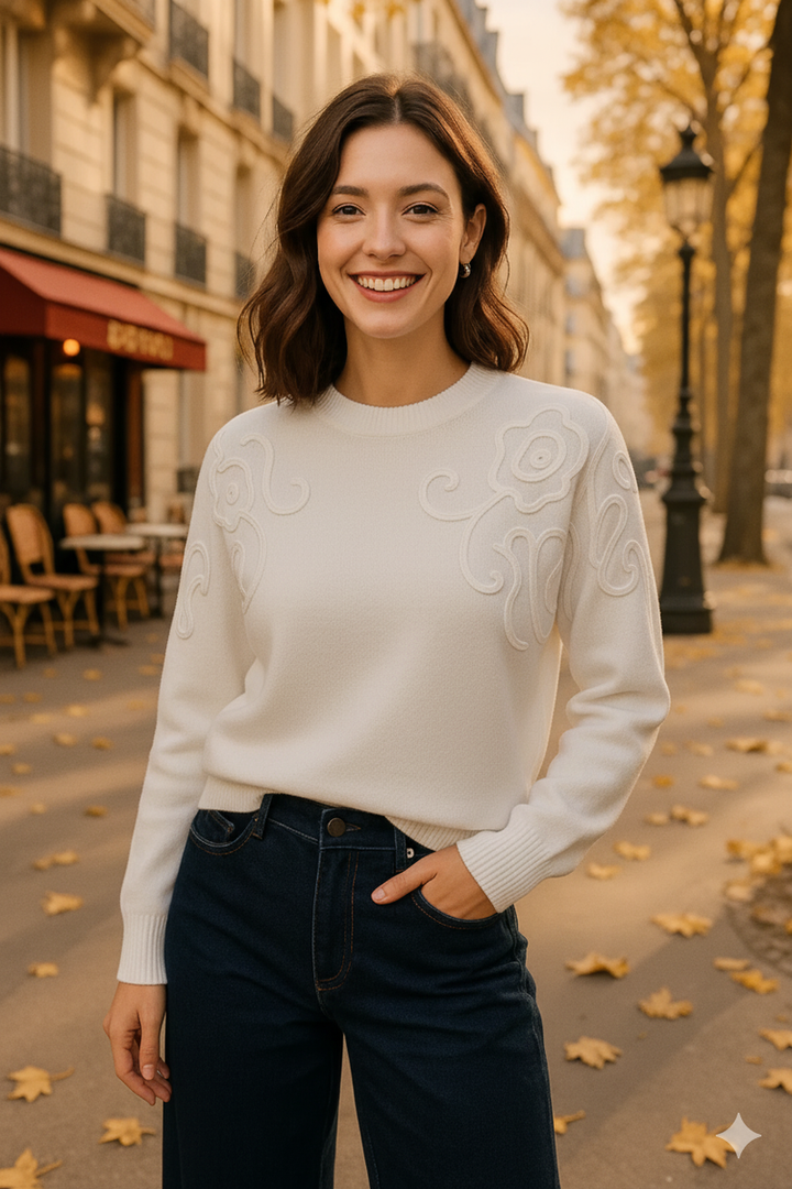 Cornelli Trim Shoulder Knit Jumper - jqwholesale.com