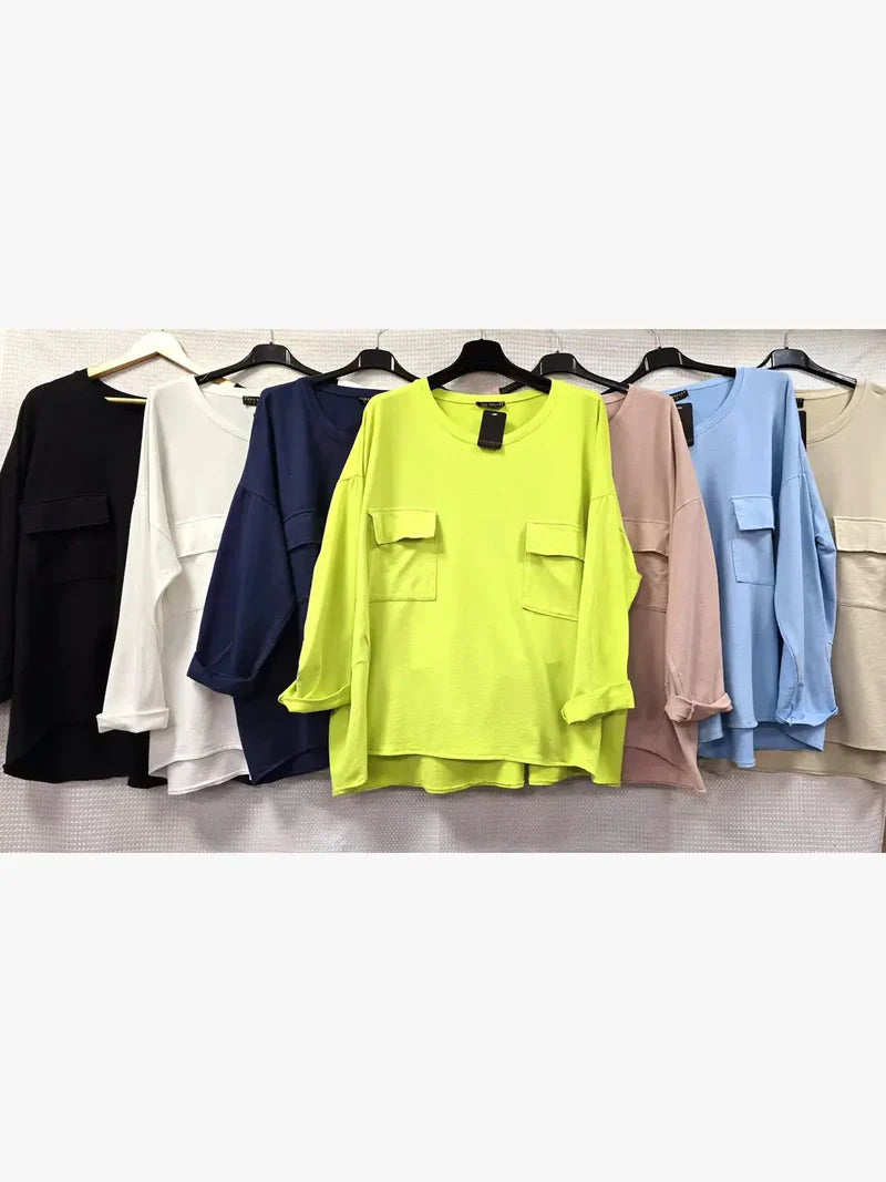 (2P.PACK) Cotton 2 Pocket Sweat Tunic