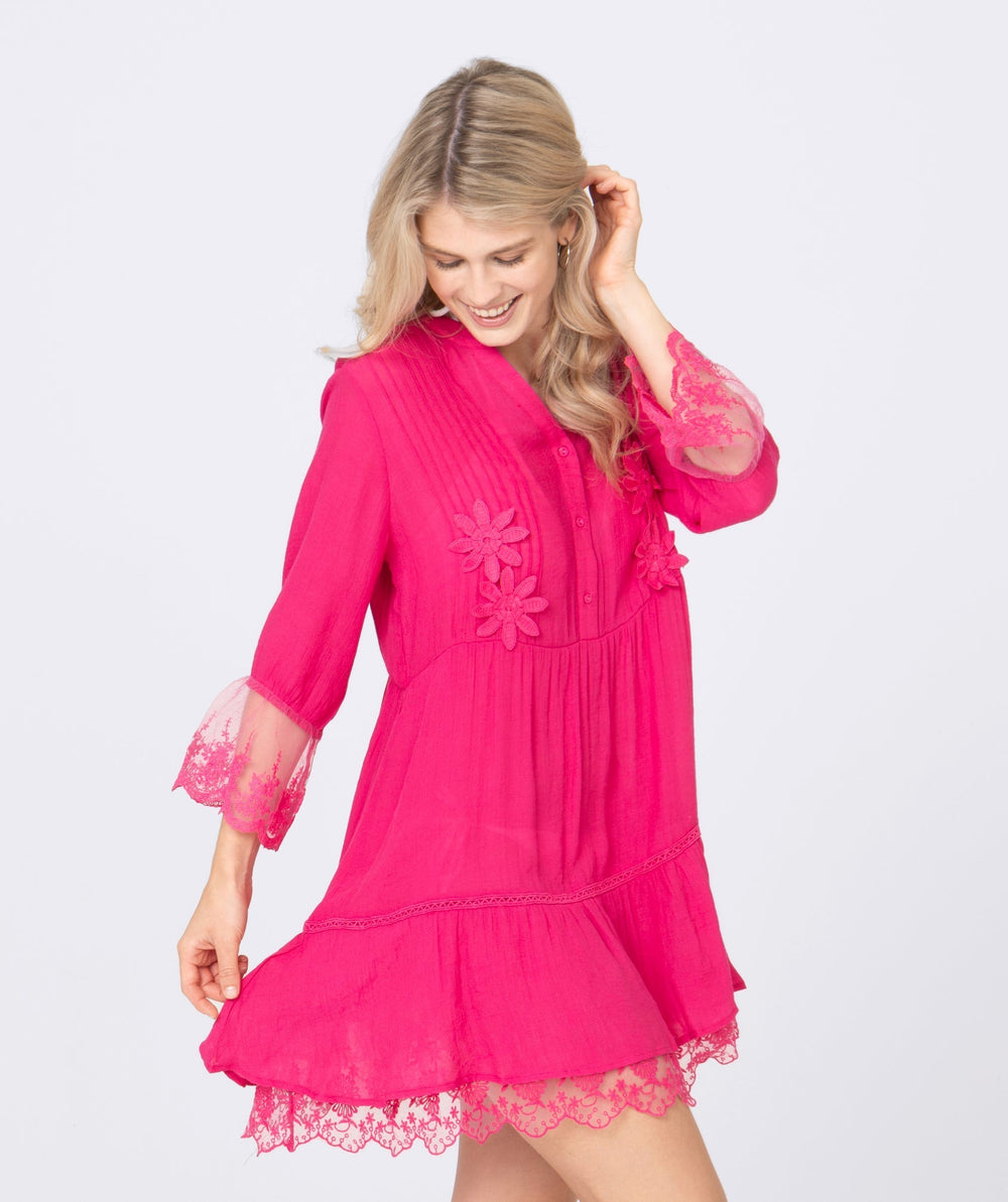 Delta Beach Dress - Hot Pink - jqwholesale.com
