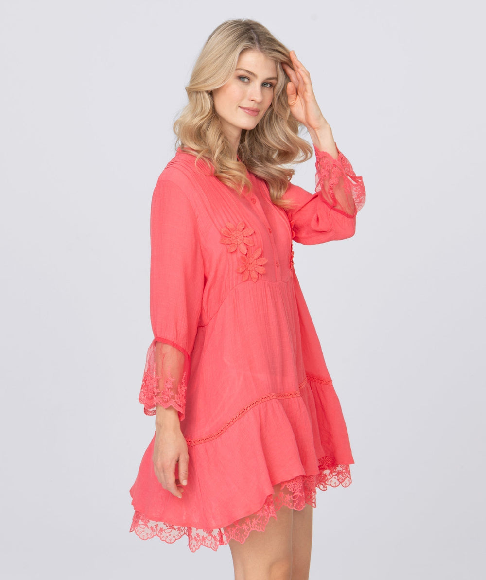 Delta Beach Dress - Salmon - jqwholesale.com