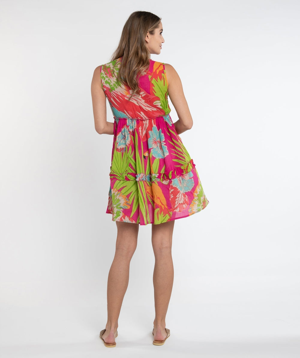 Fiesta Beach Dress - Fuchsia - jqwholesale.com