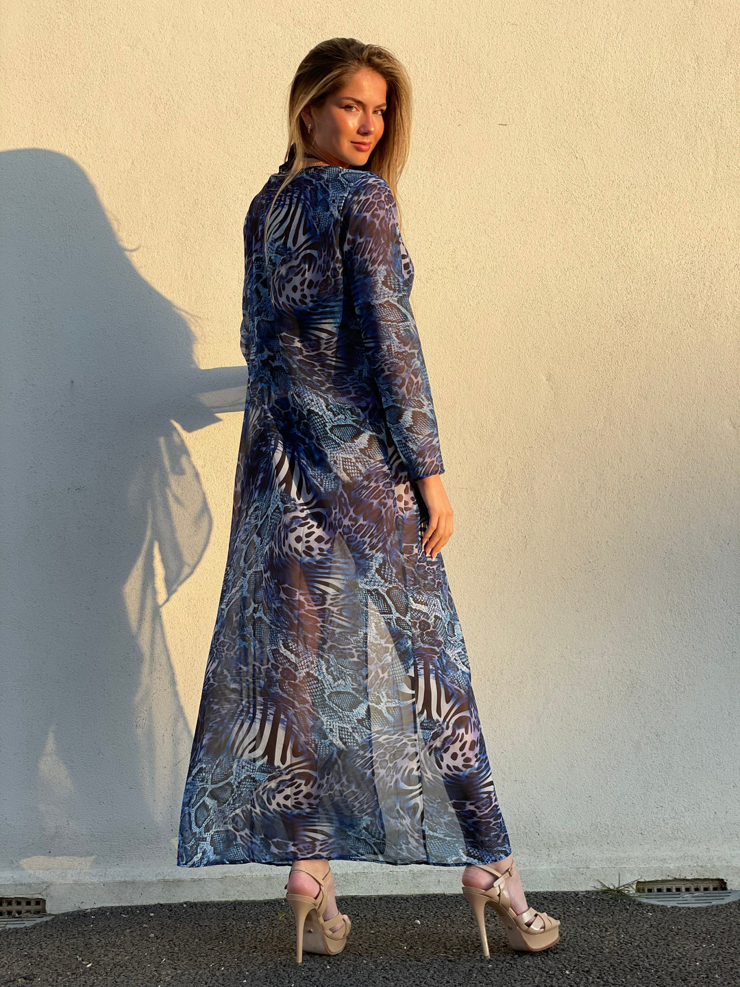 Summer Maxi Tunic / Kaftan with Tie - jqwholesale.com